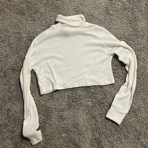 White cropped sweater